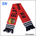 2015 China OEM Fashion Knitted Football Scarf